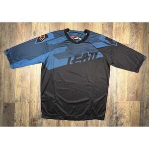 Leatt Mountain Bike Jersey DBX 3.0 Size Small Black & Blue Short Sleeve MTB.